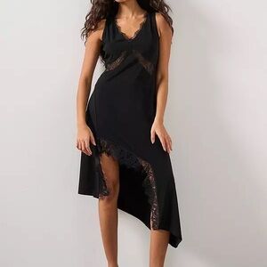 All Saints Black Lace Detail dress